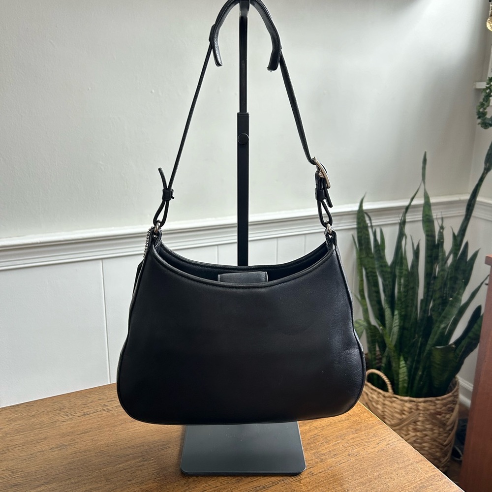 COACH Vintage Legacy Demi Small Hobo Bag - Black Leather 8319